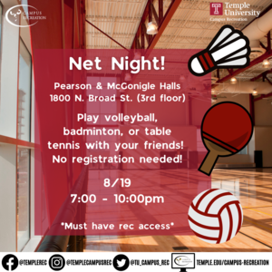 flyer describing the net night event