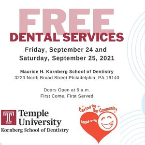 MOM-N-PA Mission September 24-25 at temple University Kornberg School of Dentsitry