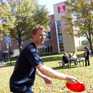 Frisbee tournament at the Temple University Ambler Campus