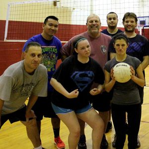 Intramural volleyball at Temple University Ambler.