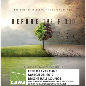 Landscape Architecture and Horticulture Association to show Before the Flood