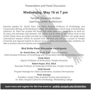Bird Strikes: Global Research, Local Solutions, May 16
