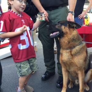 Ken Franklin, the National Park Service "Bark Ranger," takes part in Temple University Homecoming.