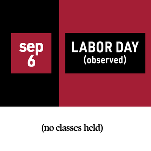 September 6 - Labor Day 2021