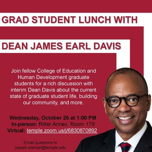 Graduate Student Lunch with Dean James Earl Davis