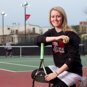Female Temple tennis player