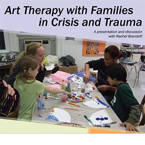 Picture of art therapist working with family