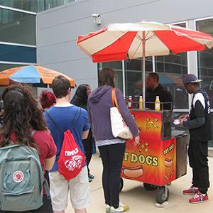 Free Hot Dogs at Hot Dog Cart