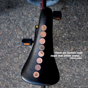 Bike seat with pennies