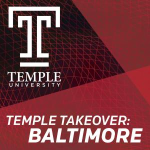 Logo reading "Temple Takeover: Baltimore"