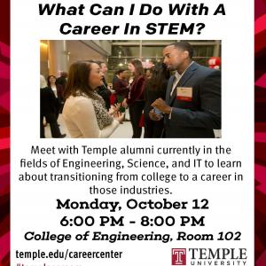 Career Talks STEM Monday October 12