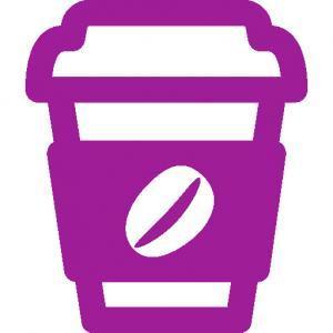 purple coffee cup
