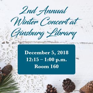 2nd Annual Winter Concert at Ginsburg library