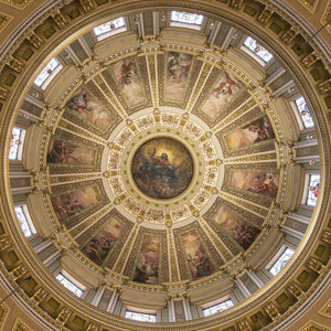 Paintings inside dome ceiling