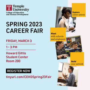 Temple University College of Education and Human Development Spring 2023 Career Fair