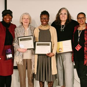 From left: Dr. Kimmika Williams-Witherspoon, Dr. Jacqueline Tanaka, Dr. Sonja Peterson-Lewis, Dr. Elizabeth Sweet, and Dr. Karen Turner