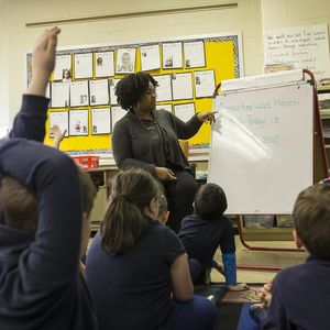 Teaching in classroom