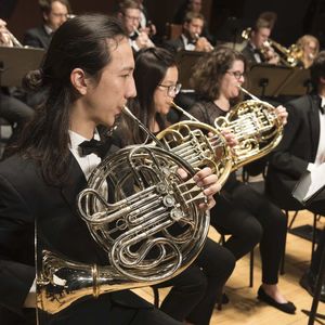 brass section of a wind symphony