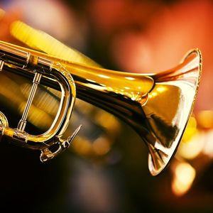 close-up of a trumpet