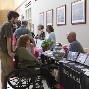 Visitors learn about Temple University Ambler at Fall Open House.